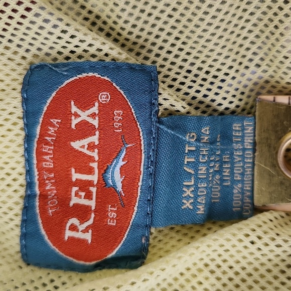 Tommy Bahama men's Blue floral XXL swim trunks - Picture 7 of 9